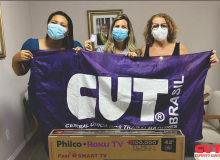 CUT/ES entrega TV sorteada em rifa