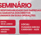 Seminário debate violações de direitos humanos por empresas, no Espírito Santo